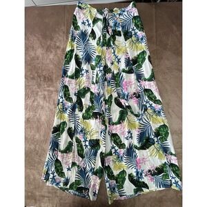 New Look Size Large Women's Wrap Around Floral Pants